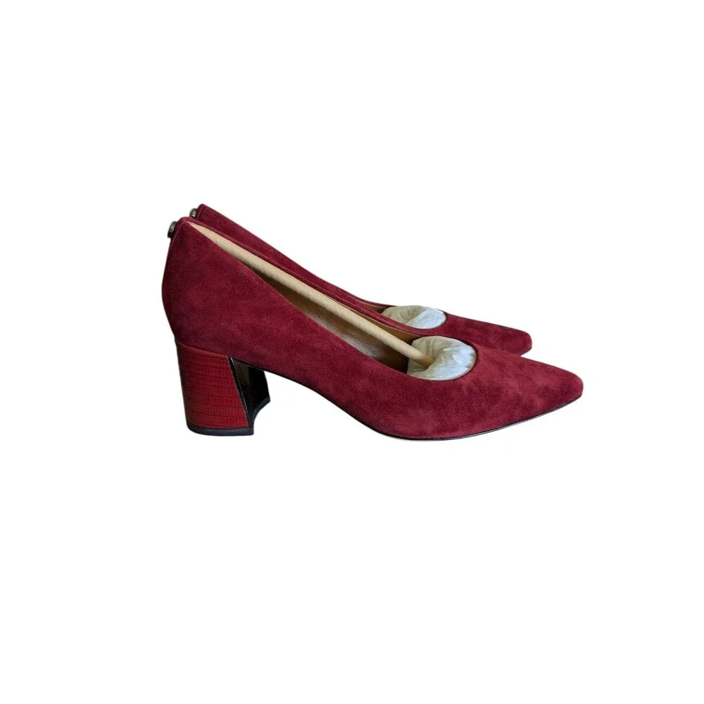 Donald Pliner Suzette Suede Block-Heel Pumps Size 5.5